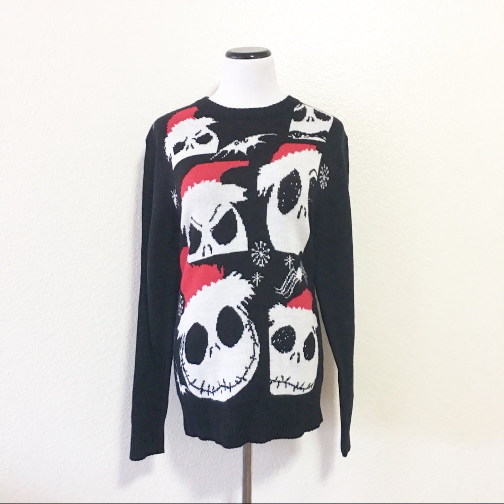 Disney Black and Red Jack Skellington Sweater
